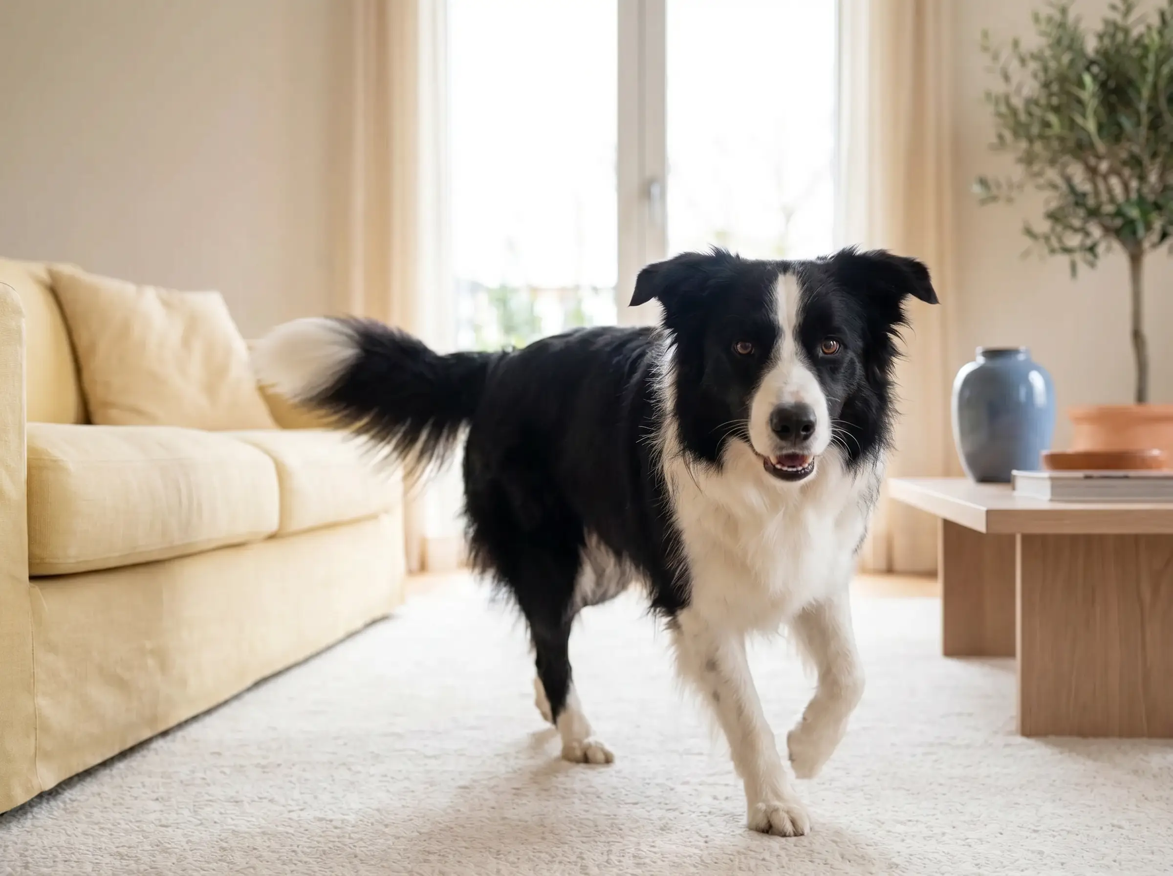 Border Collie mentre mostra il suo carattere vivace e affettuoso