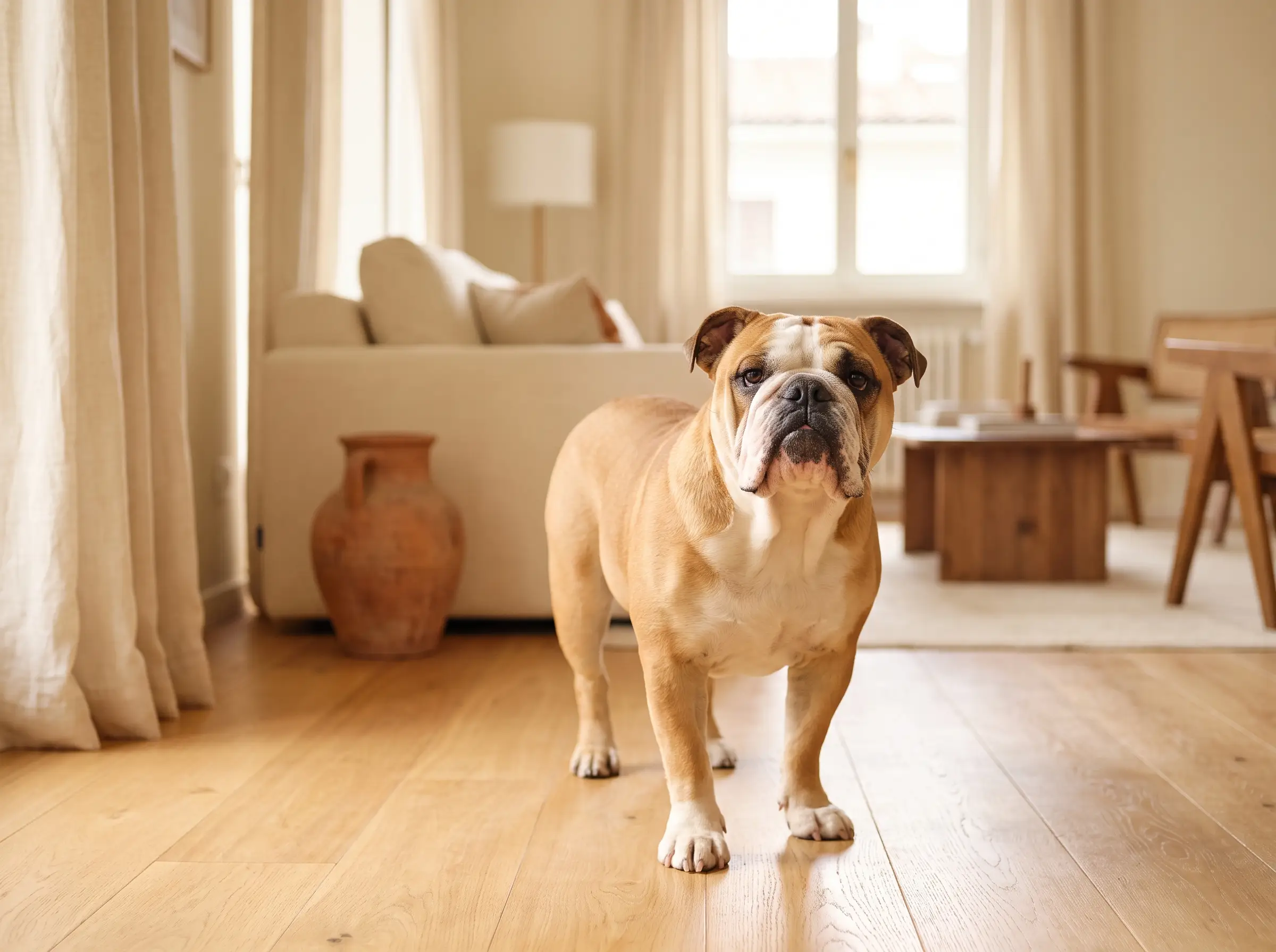 Bulldog Inglese appena toelettato