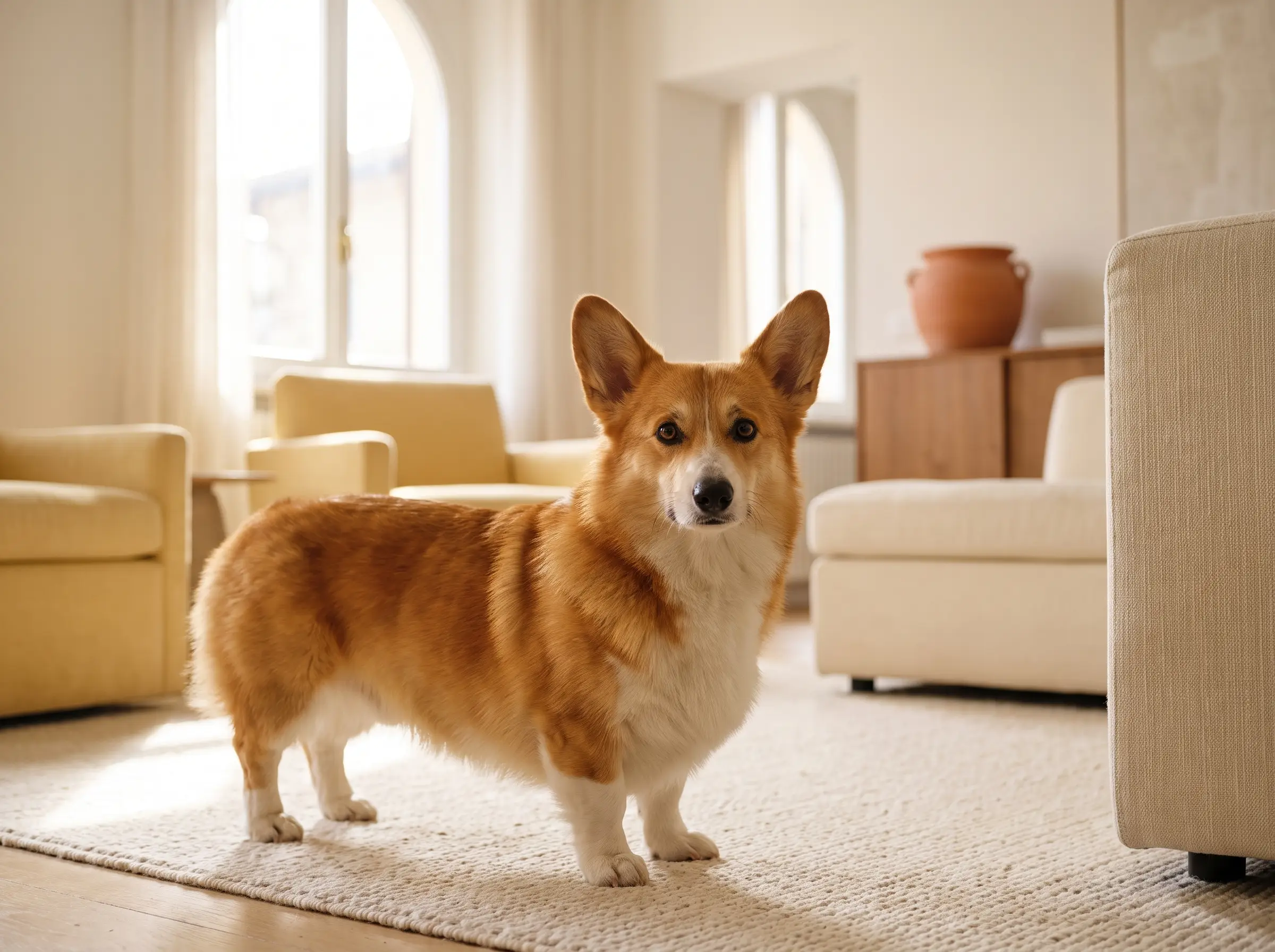 Corgi del Galles appena toelettato