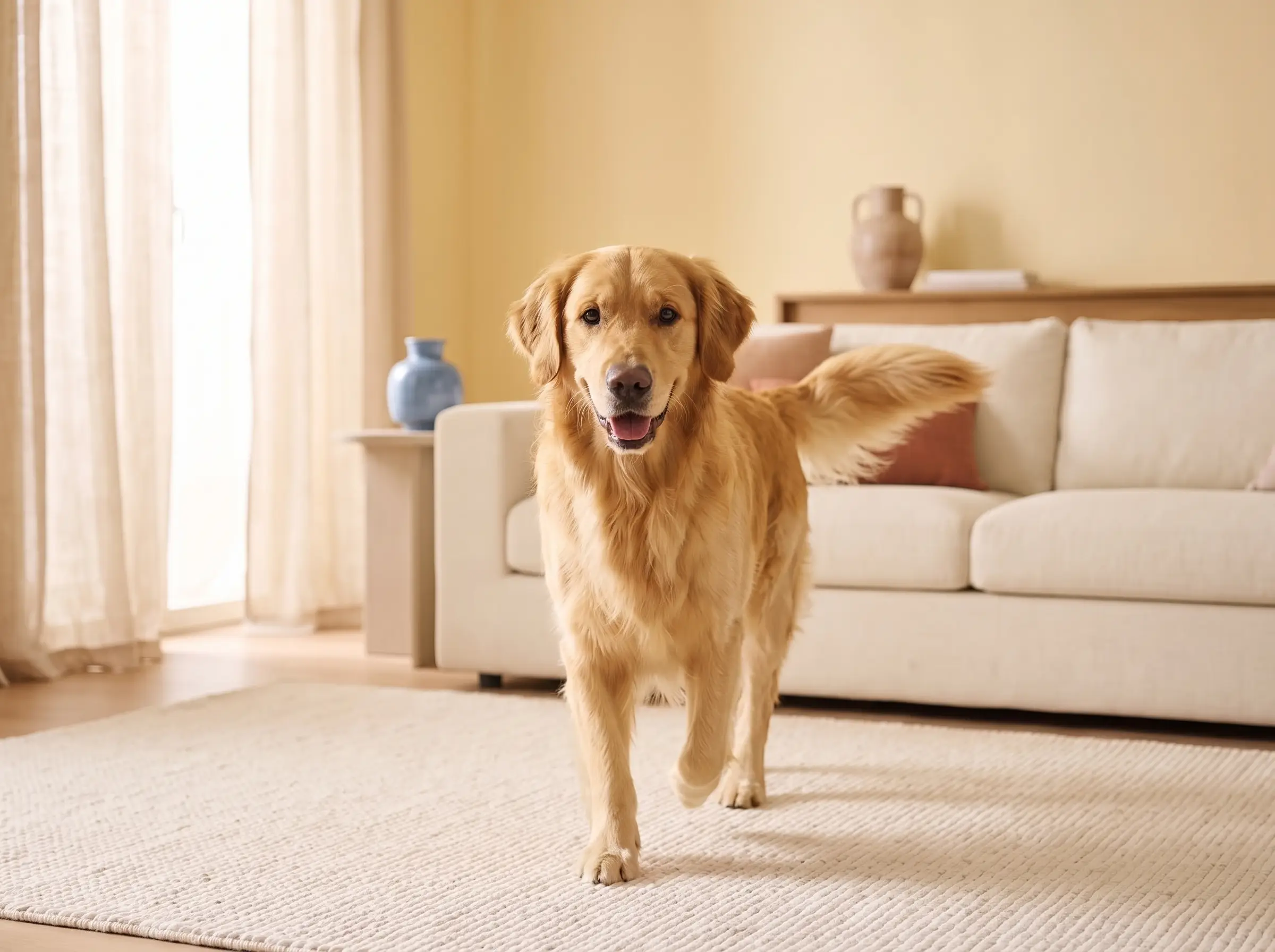 Golden Retriever mentre mostra il suo carattere vivace e affettuoso