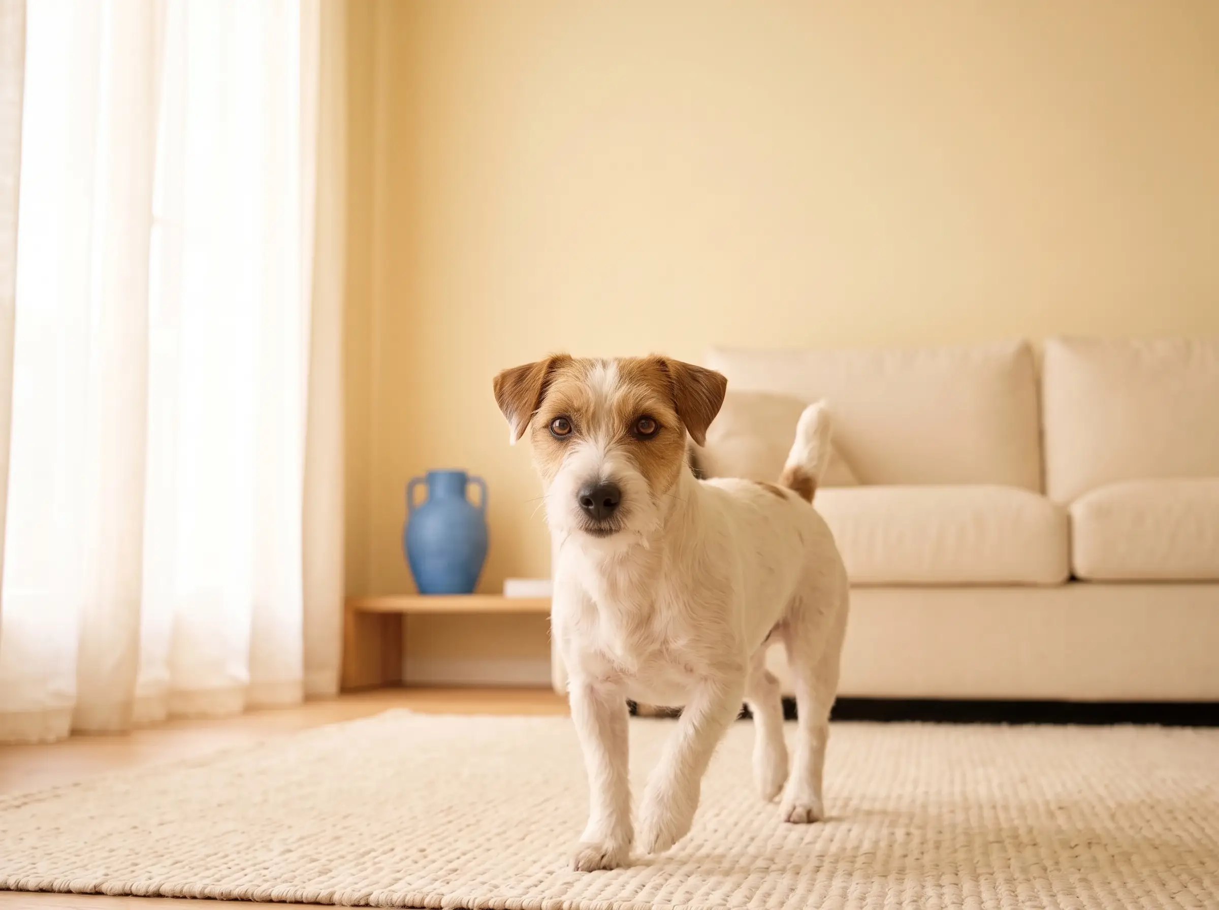 Jack Russell Terrier mentre mostra il suo carattere vivace e affettuoso