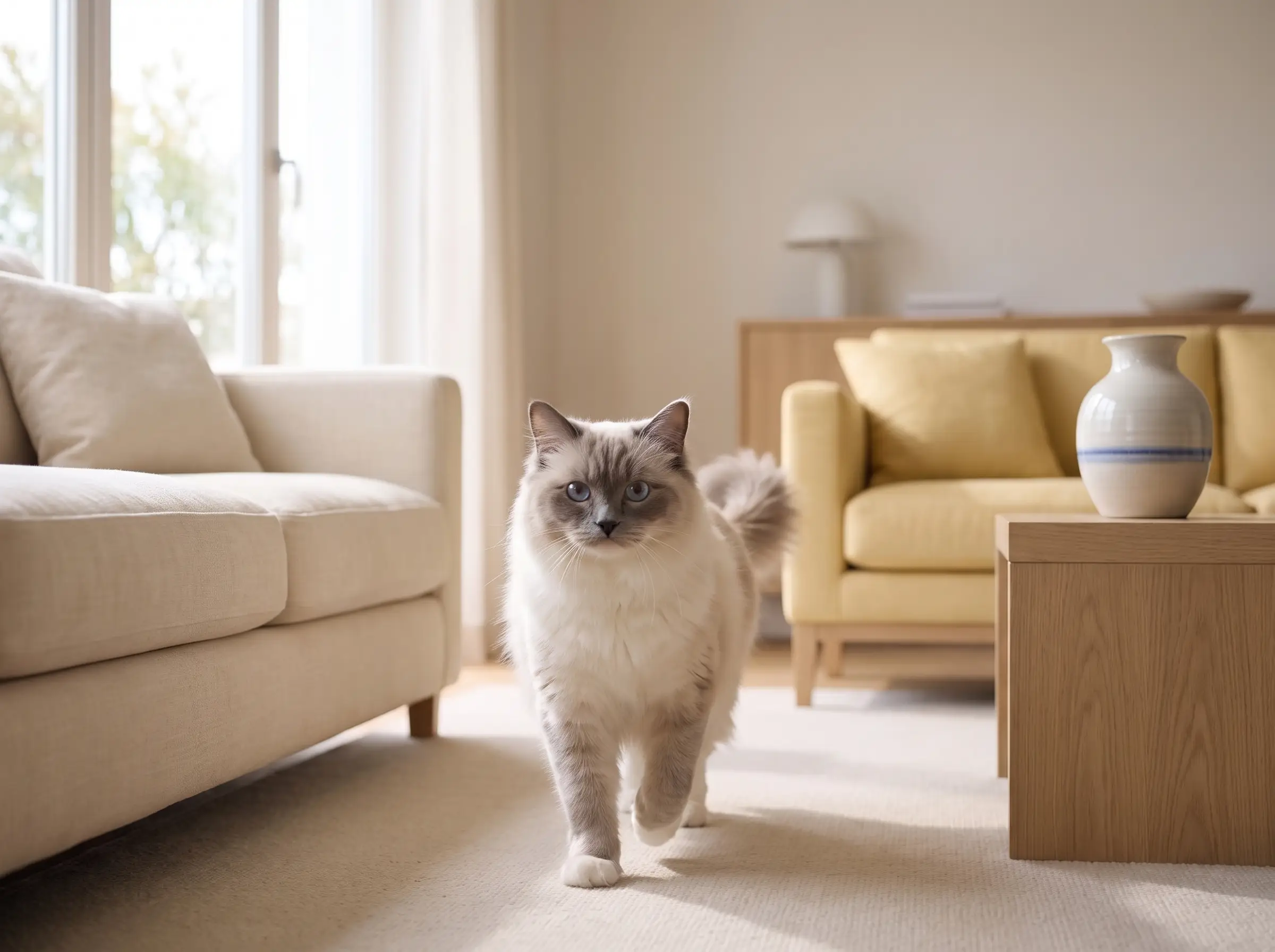 Ragdoll mentre mostra il suo carattere vivace e affettuoso