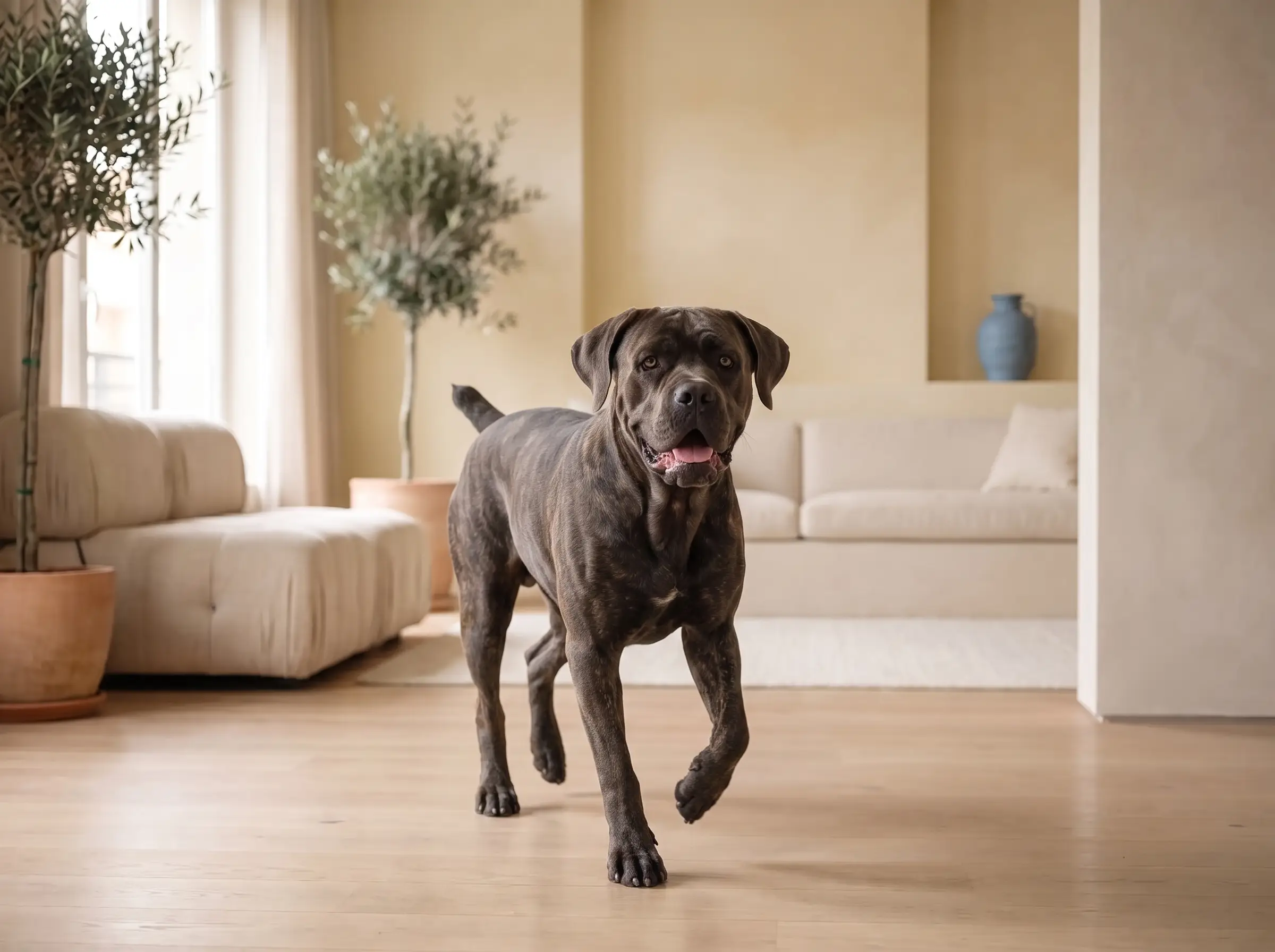Cane Corso mentre mostra il suo carattere vivace e affettuoso