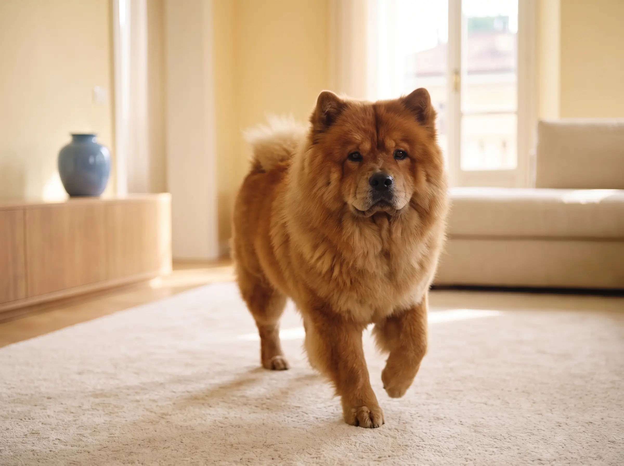 Chow Chow mentre mostra il suo carattere vivace e affettuoso