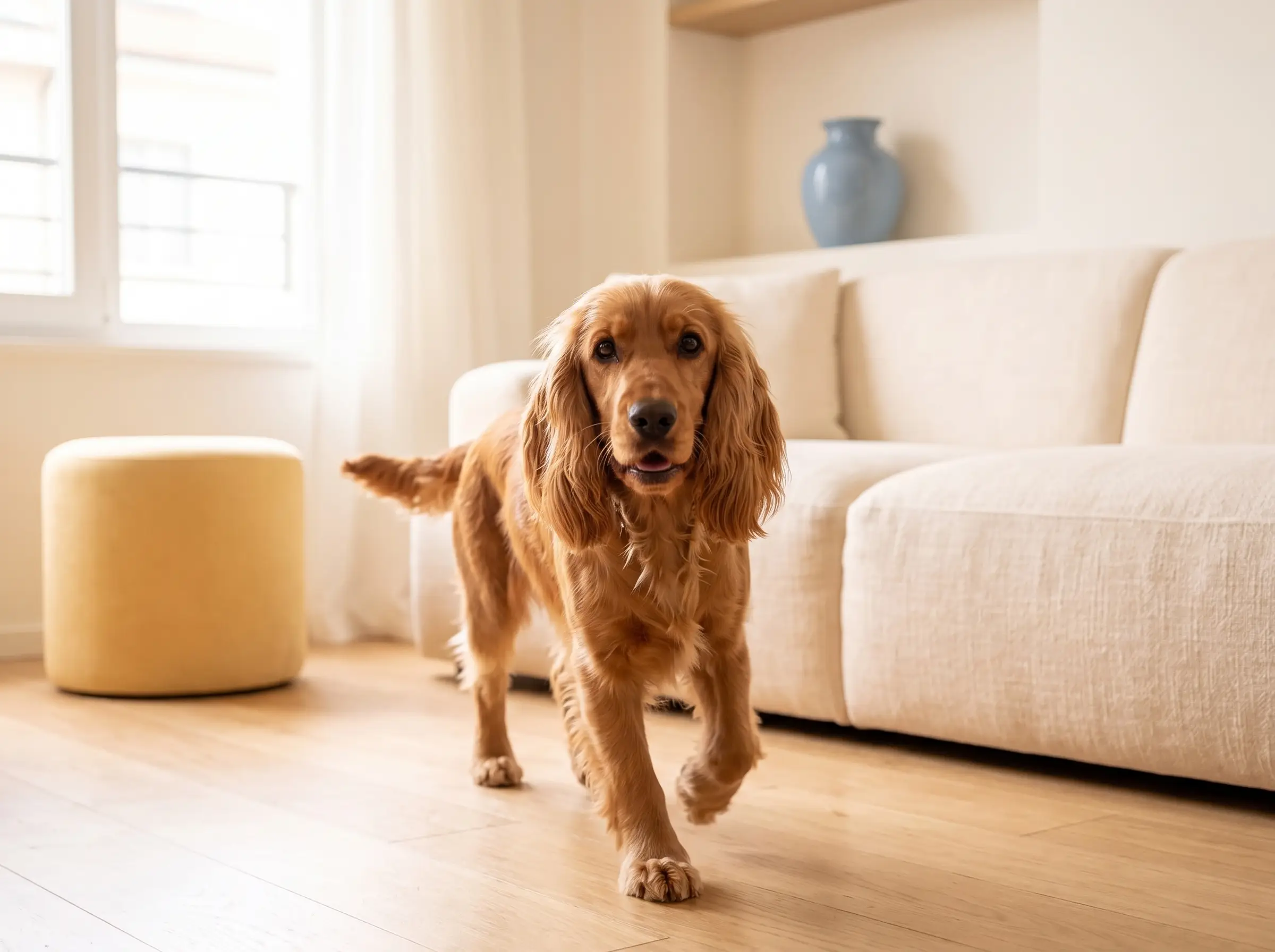 Cocker Spaniel Inglese mentre mostra il suo carattere vivace e affettuoso