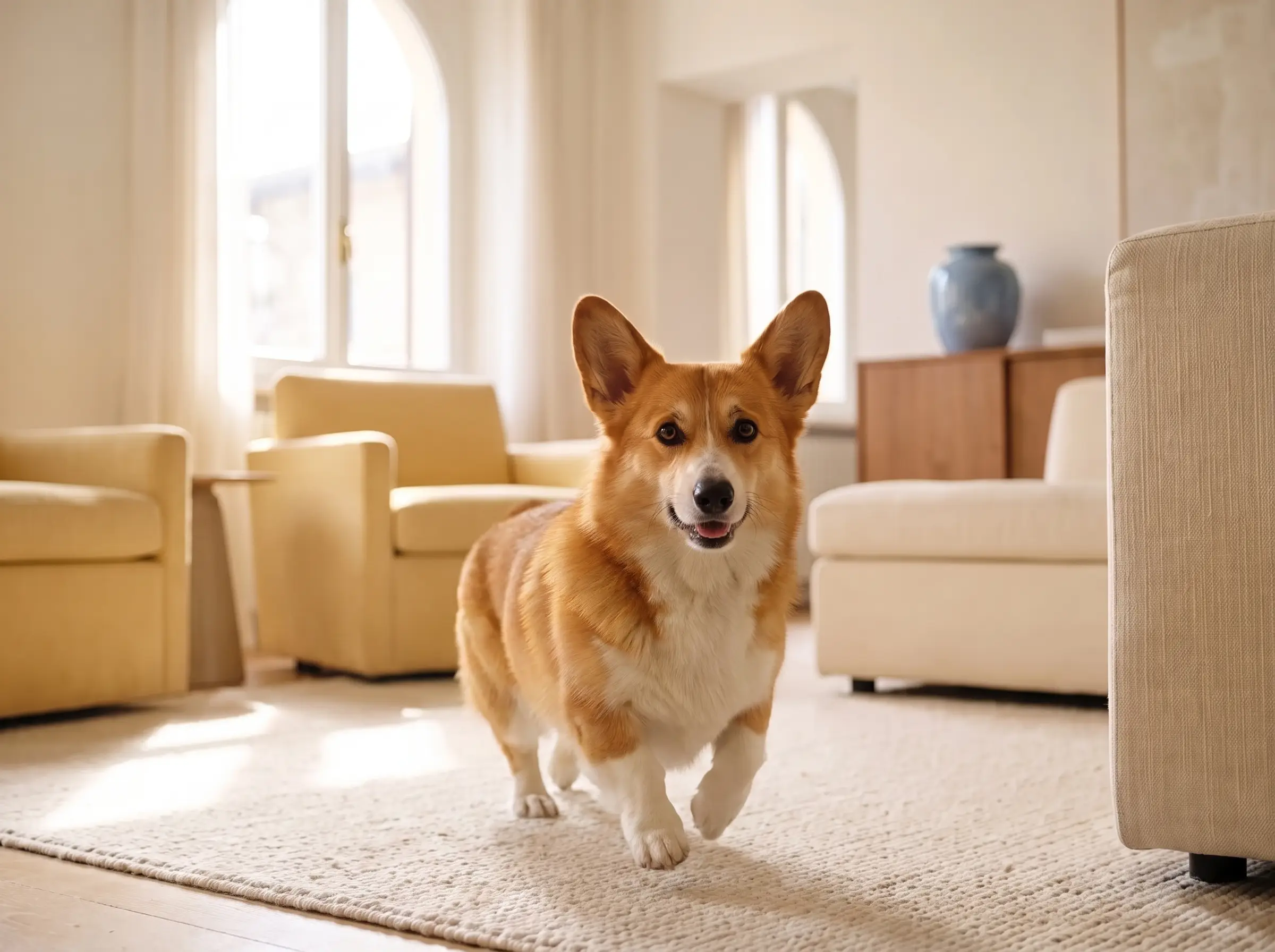 Corgi mentre mostra il suo carattere vivace e affettuoso