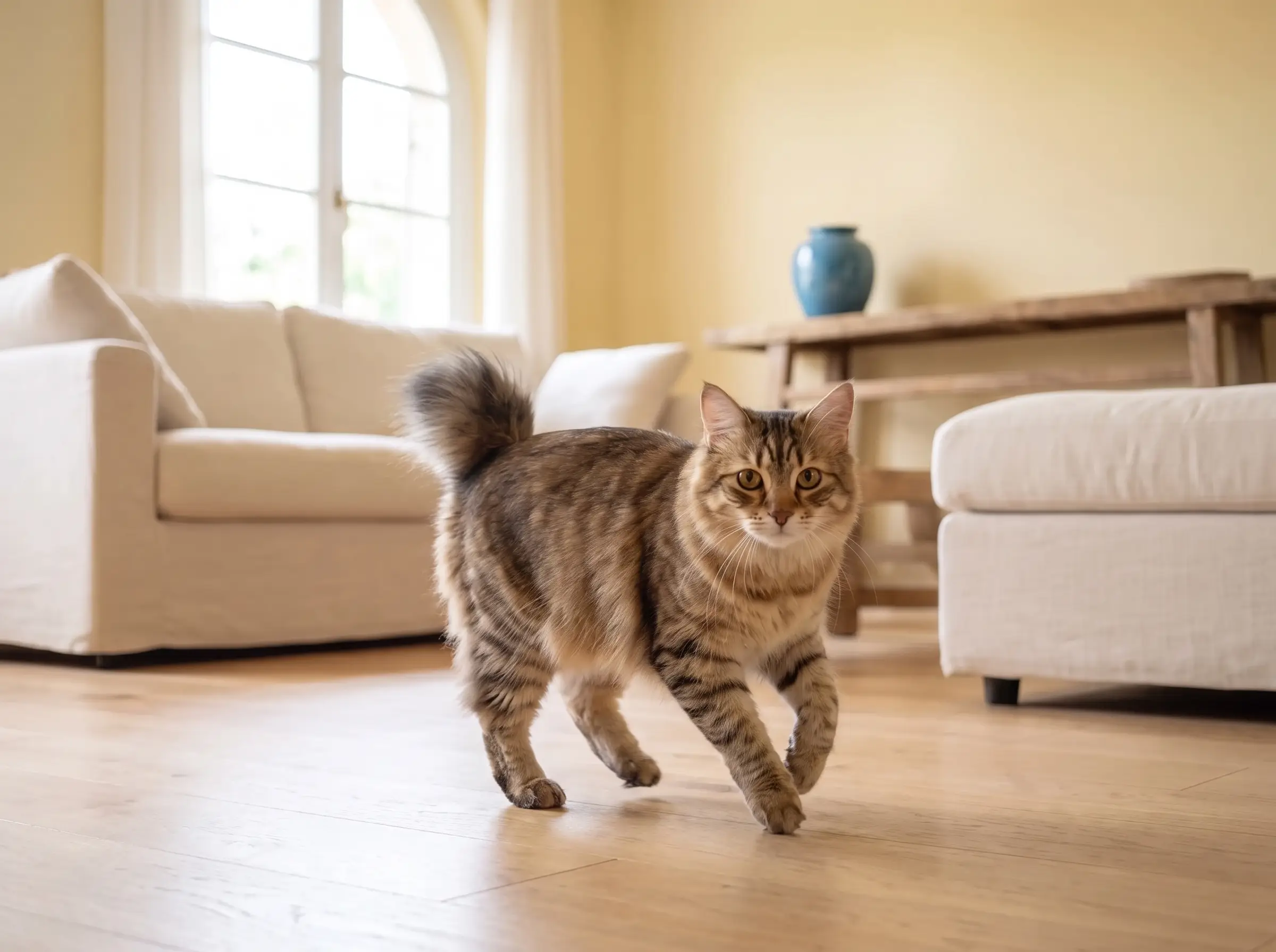 Kurilian Bobtail mentre mostra il suo carattere vivace e affettuoso