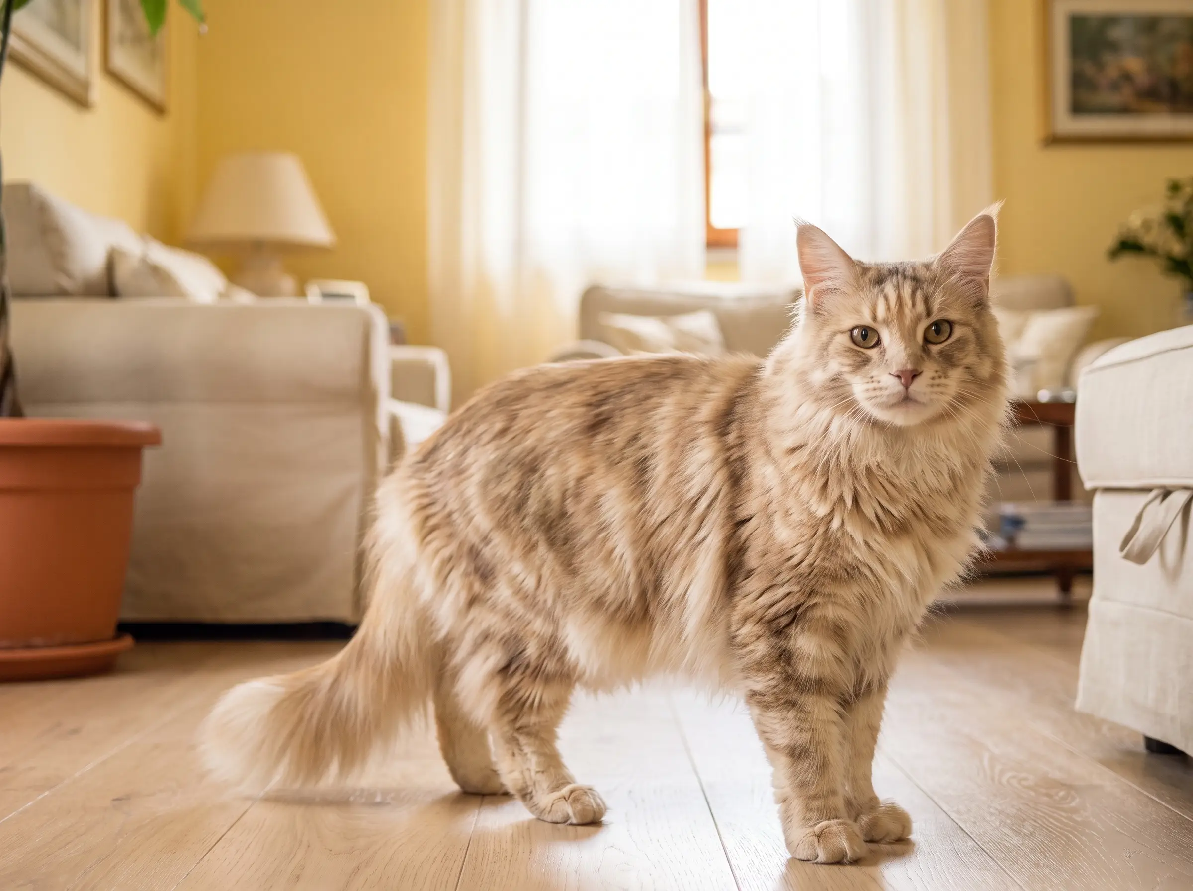 maine coon appena toelettato
